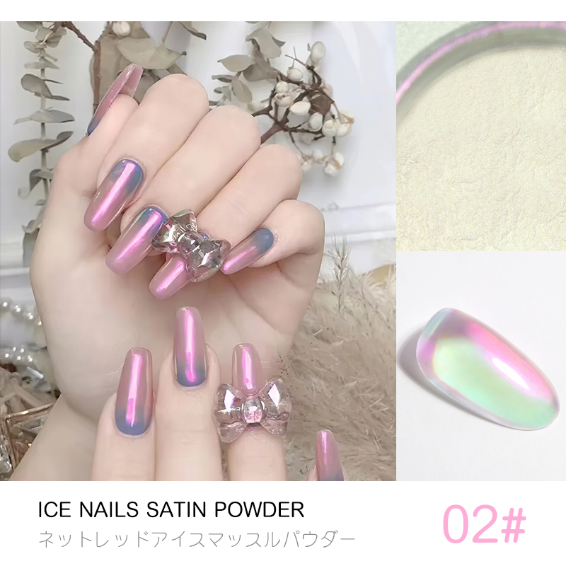 BOJUN M02 | Ice Transparent White Pearls Mirror Effect Nail Pigment（1KG）